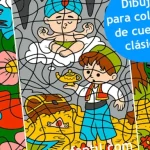 9 cuentos cortos con dibujos para colorear con niños