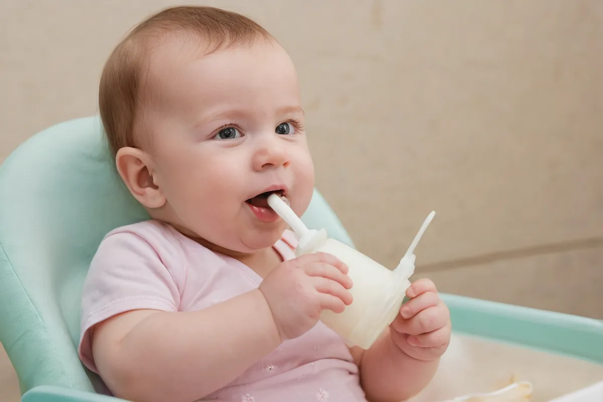 La imagen muestra alternativas de alimentación para bebés en ausencia de la leche materna