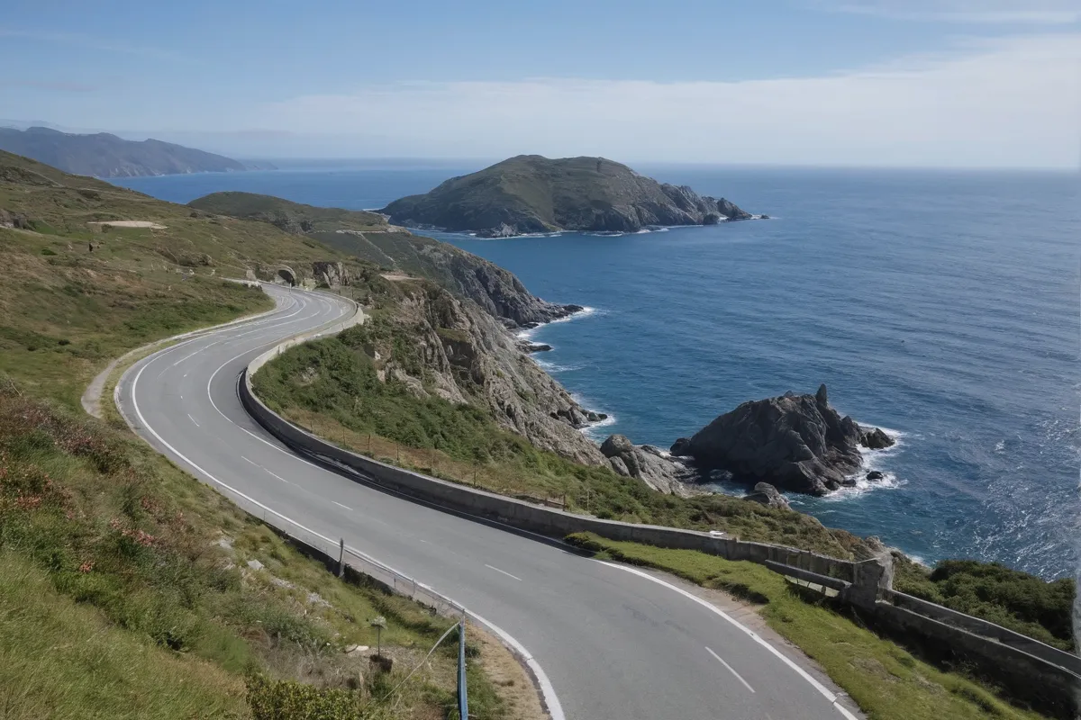Una ruta costera pintoresca serpentea por Fisterra y Camariñas