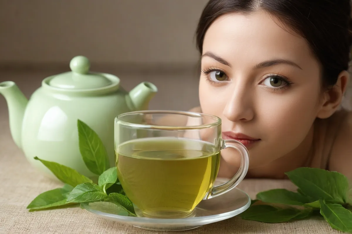 Preparación de té verde para la seguridad durante el embarazo