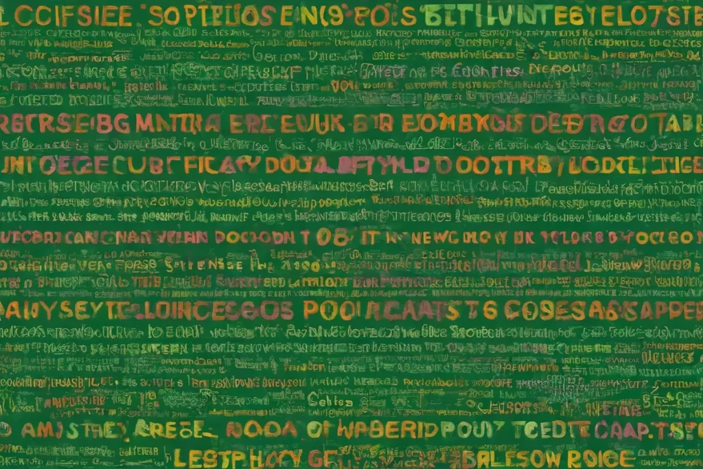 Un papel de fondo con texto colorido e imágenes de excremento verde explora las elecciones gastronómicas y las posibles sensibilidades