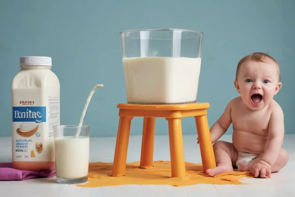 Una criatura con un biberón de laberíntico