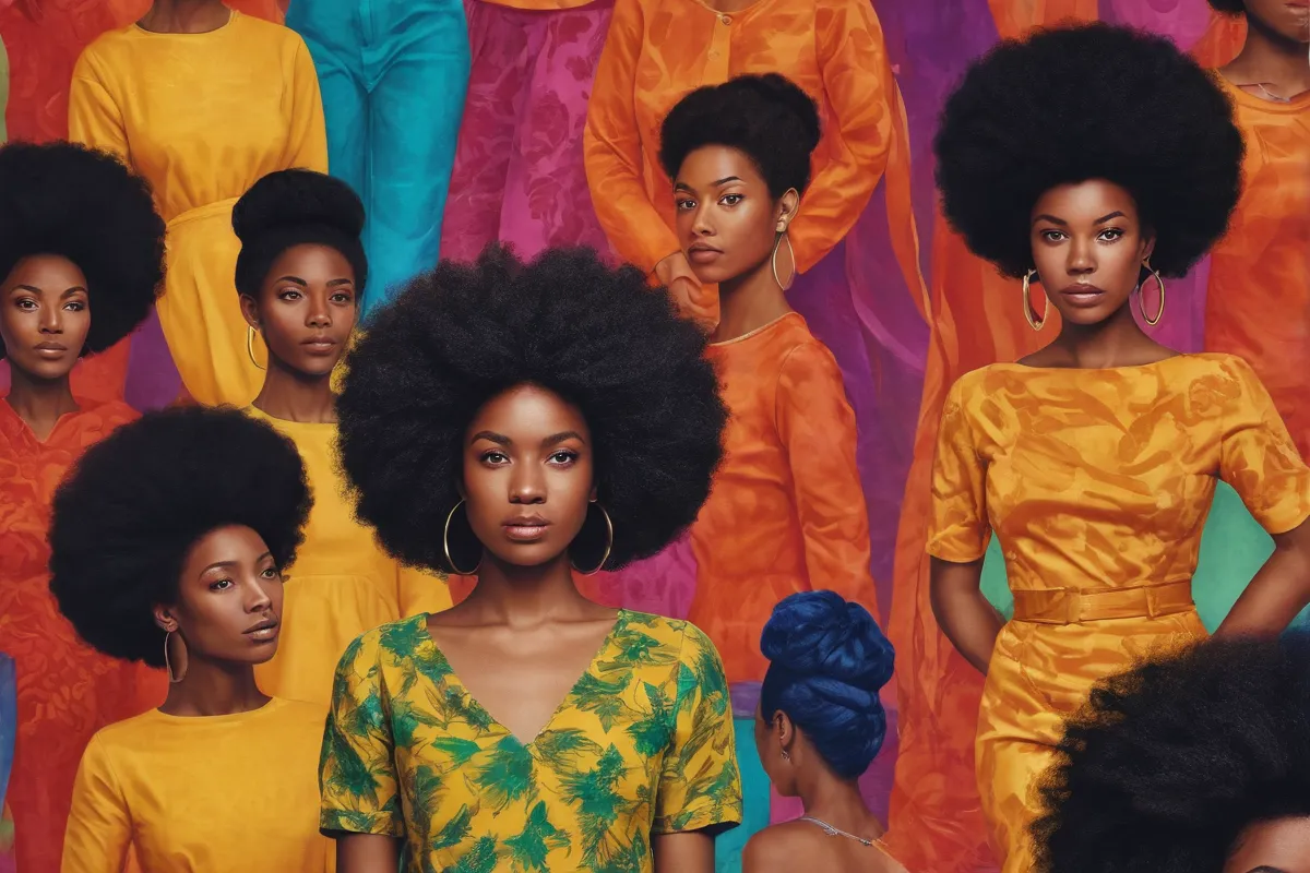 Una pared de colores celebra el orgullo del pelo natural de las mujeres