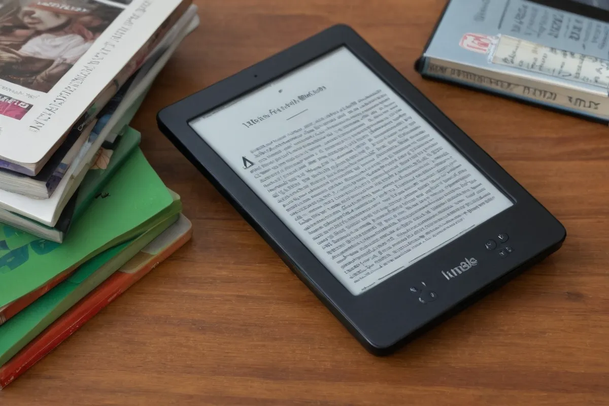 ¿Un libro con portada de la Kindle y su biblioteca de libros electrónicos?