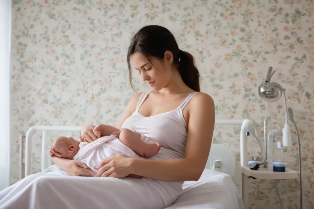 Un vinilo con madres lactantes que se curan tras el parto usando técnicas de reflejo y estrategias de mezclado