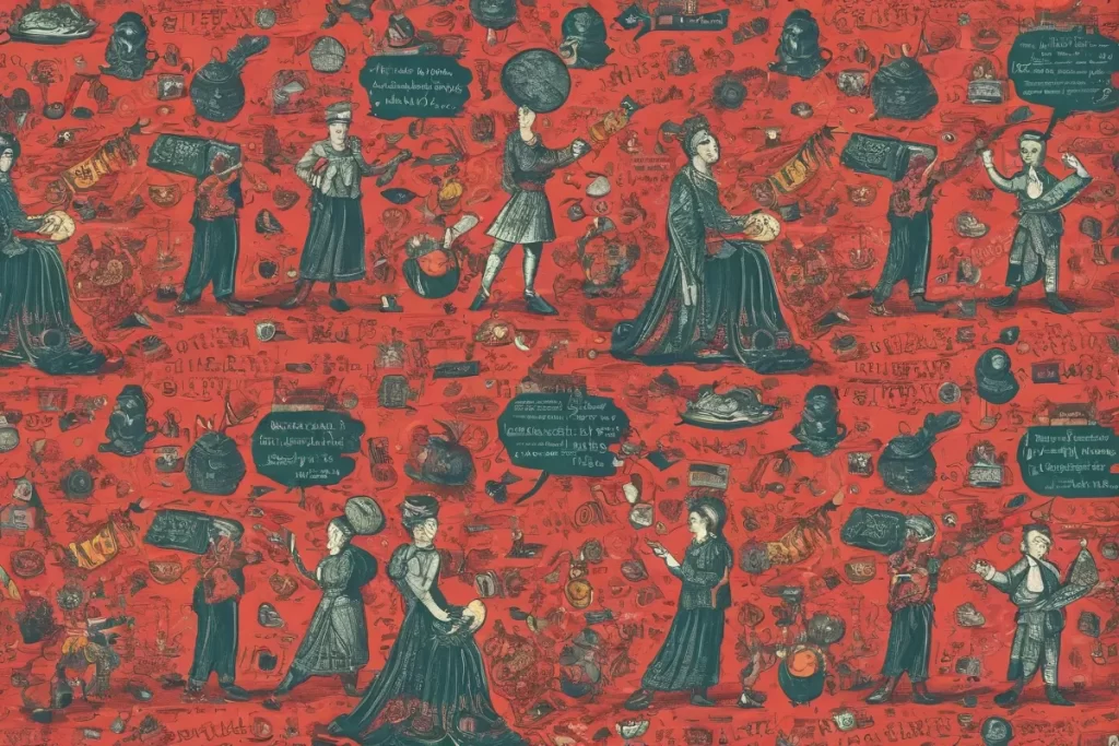 Papel pintado cómico con Suegr y lenguayges de humor