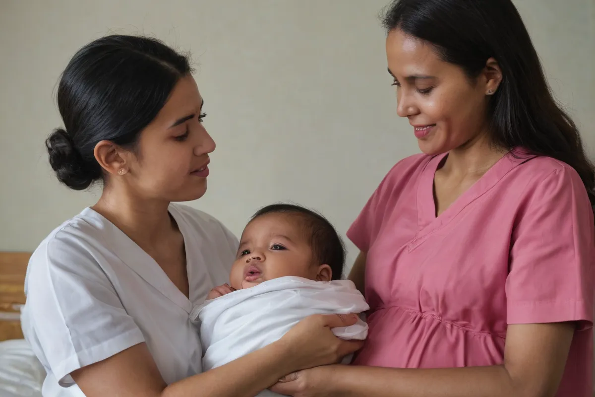 La atención a la salud materna e infantil, sin componente interactivo directo. (Translation: Maternal and child healthcare guidelines, without a direct interaction element.)