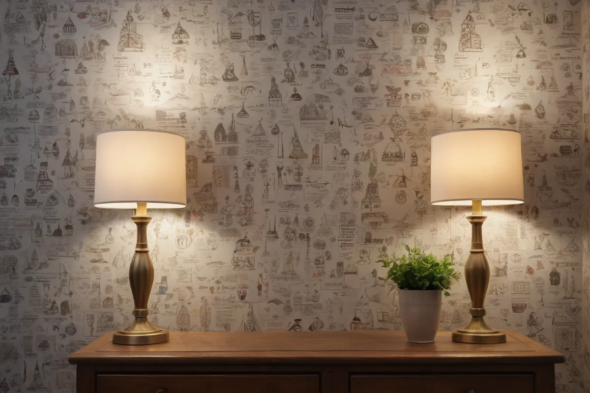 Papel de pared divertido con imágenes que dicen Cómo prevenir luces que se encienden solas
