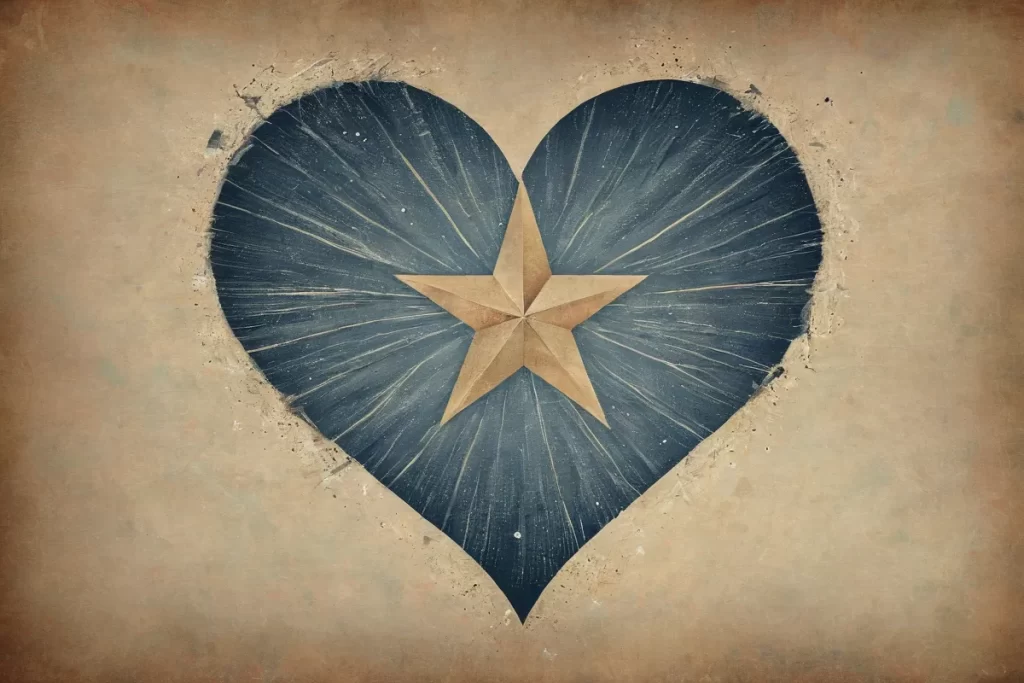 Un corazón desgarrado con una esperanza en el horizonte de dudas