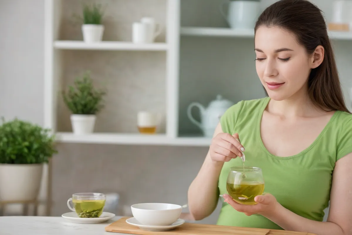 **¿Es el té verde seguro para beber durante el embarazo?** This directly translates into: Is green tea safe for pregnant women?
