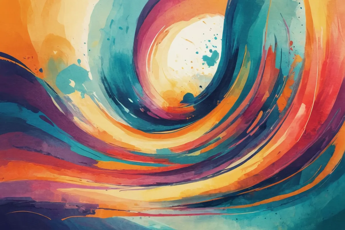 La ilustración de arte abstracto promueve el desarrollo positivo dentro de nosotros