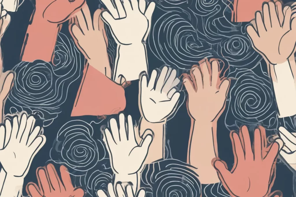 Plano abstracto con ilustración de apoyo y relieve