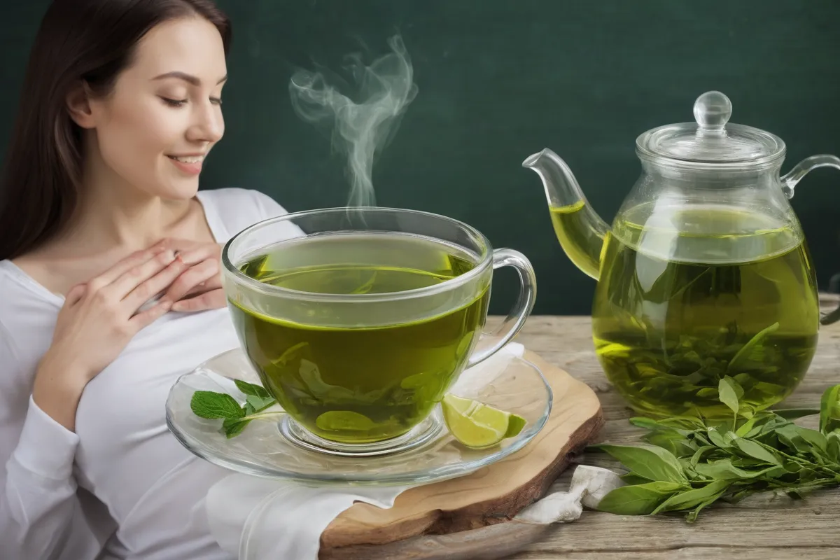 En tonos verdes, celebra los beneficios del té verde durante el embarazo