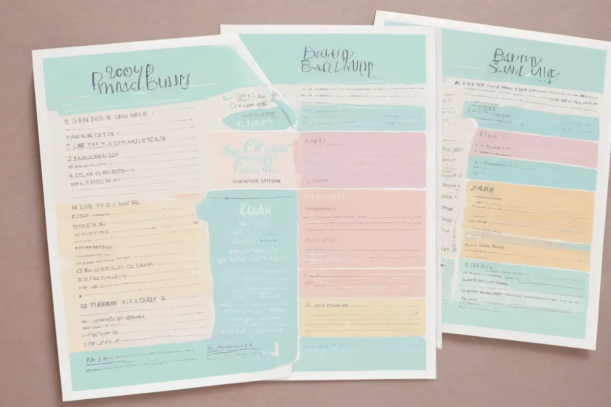 Detalles pastel y silueta de vientre