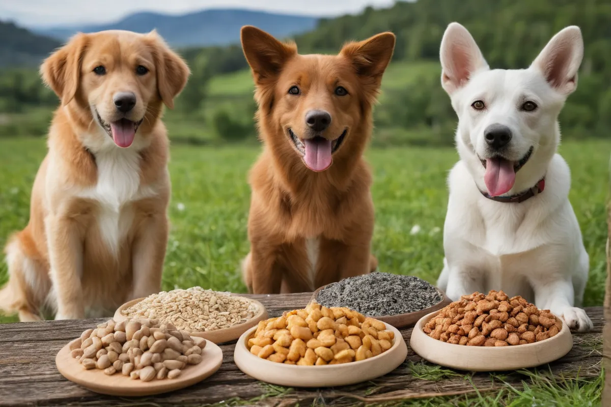 Las mascotas en la imagen disfrutan de alimentos de Pienso Lenda Natures y Acana