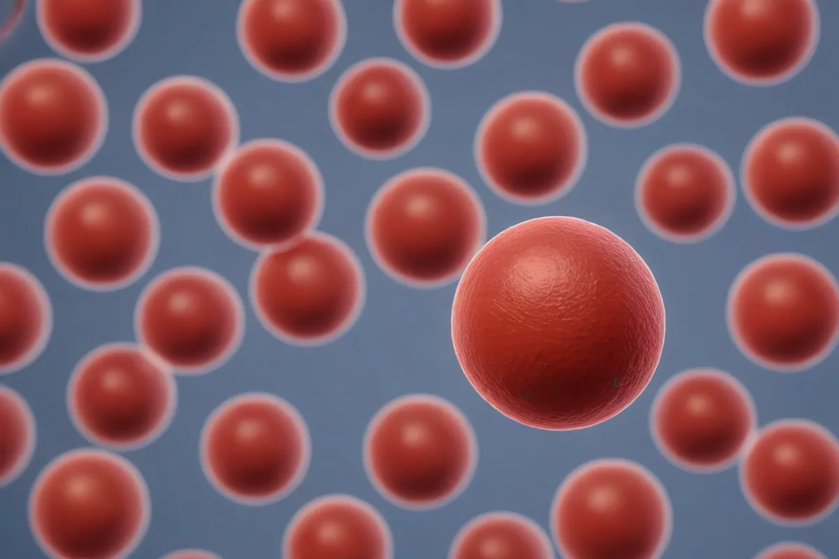 Los glóbulos rojos disminuyen, causando hemoglobina y hematócocos bajos. **Translation:** Red blood cells decrease, leading to low hemoglobin and hematocrit (cells)