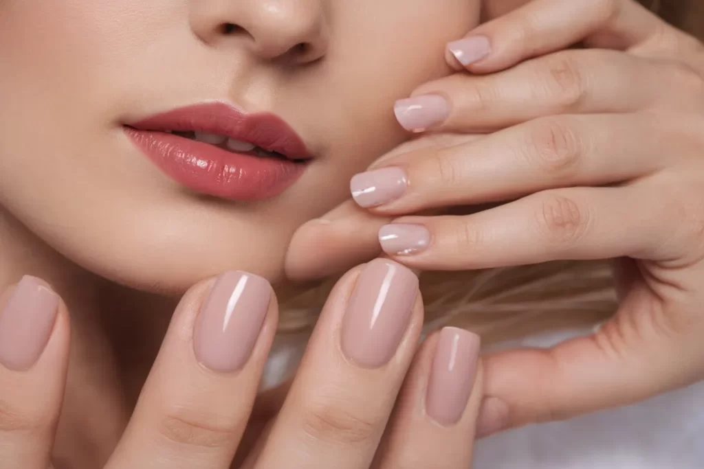 El manicura dura hasta seis semanas. (The manicure lasts up to six weeks.)