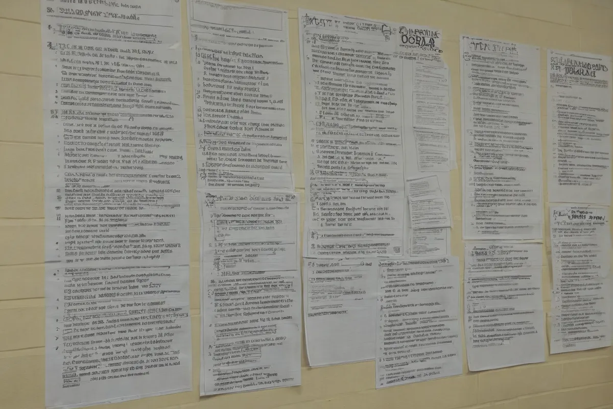Las opiniones y reseñas sobre la escuela abundan en la pared