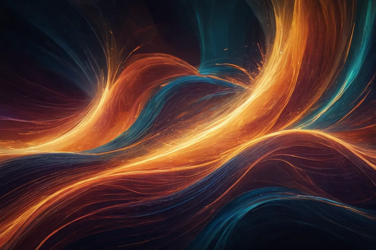 Arte abstracto que representa olas de dolor y luz