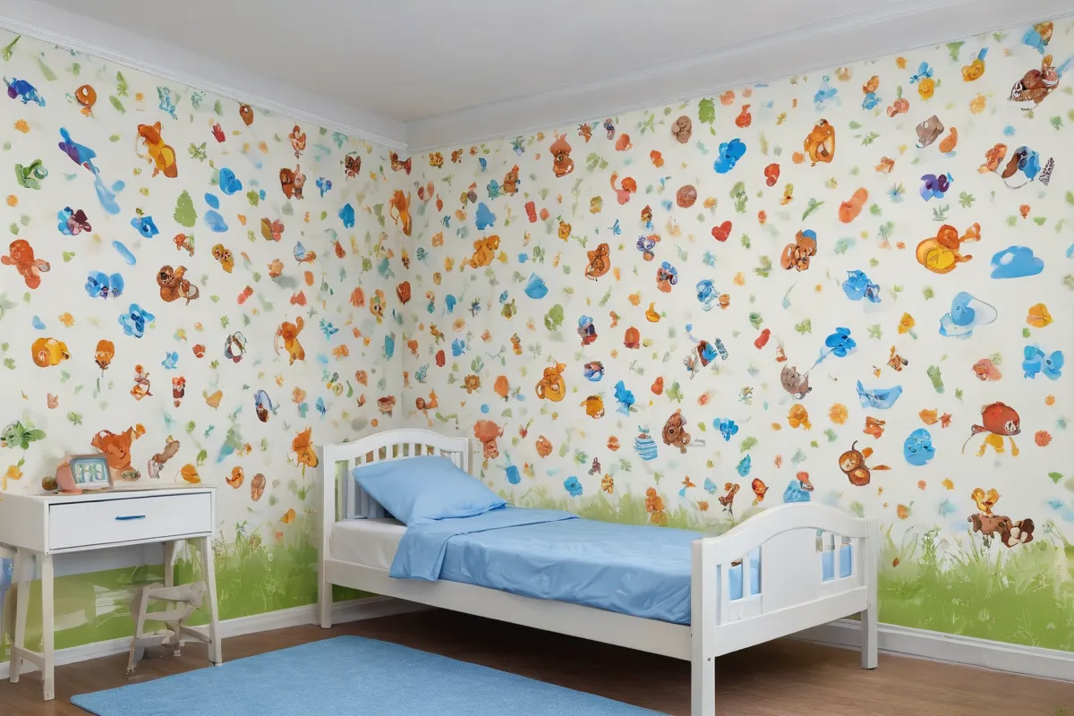 Iluminación de paredes para atención infantil con microfibra