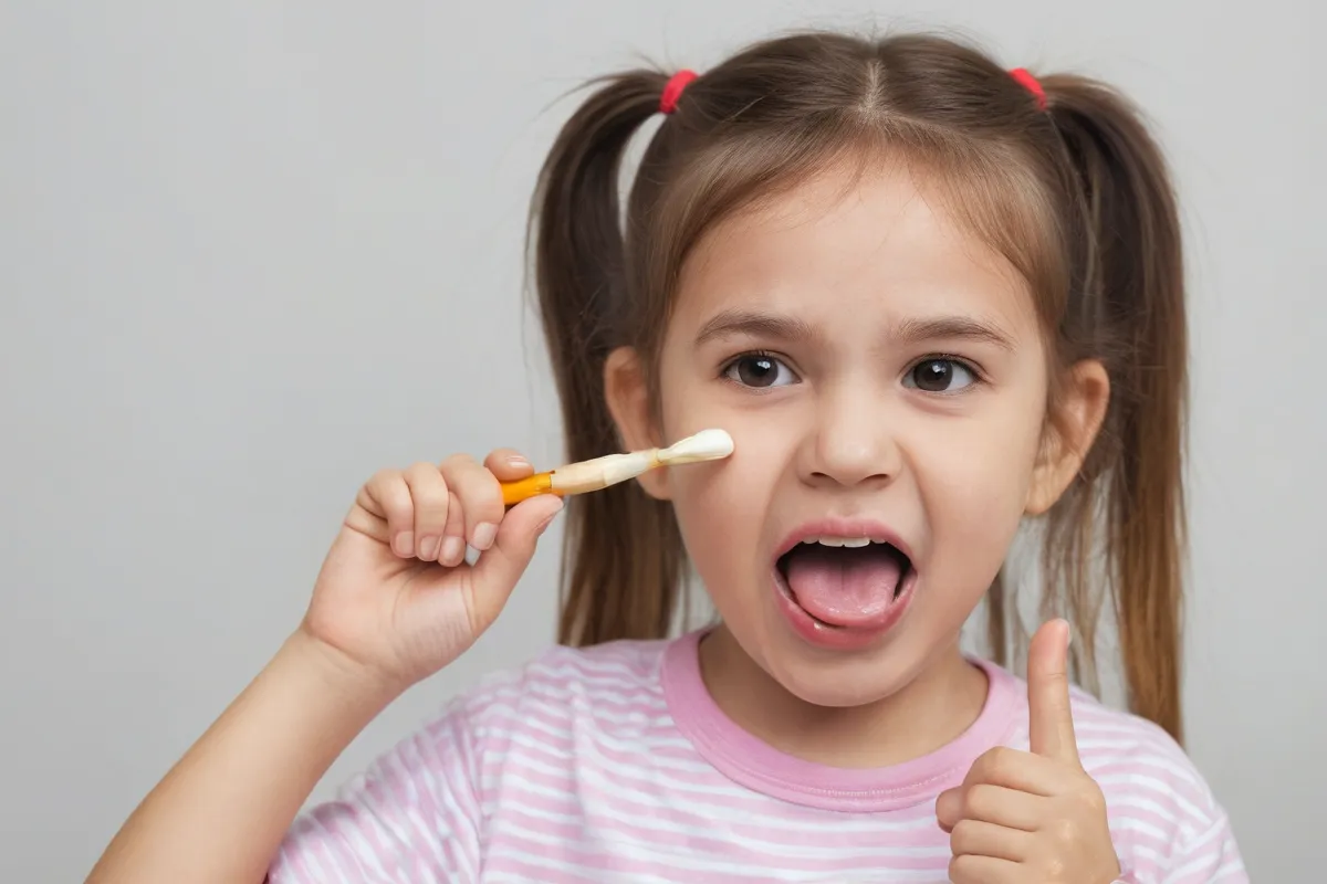 **Coloración de la lengua y atención médica para enfermedades bucales en niños.** (This translates literally to: **Language discoloration and dental care needs in children.** ) I chose this simple translation to emphasize the point and highlight the urgency. Let me know if youd like other options!