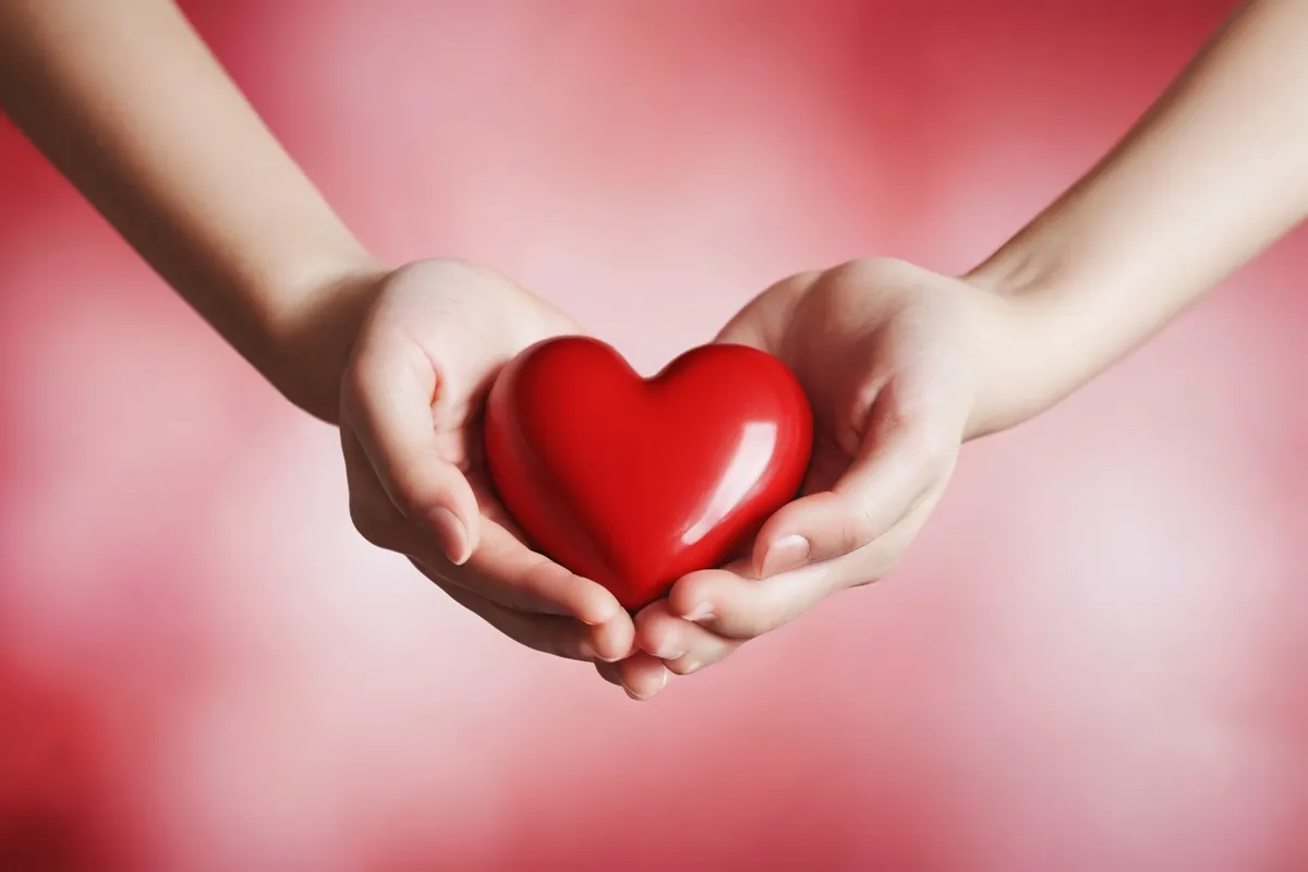 Heart de color anaranjado