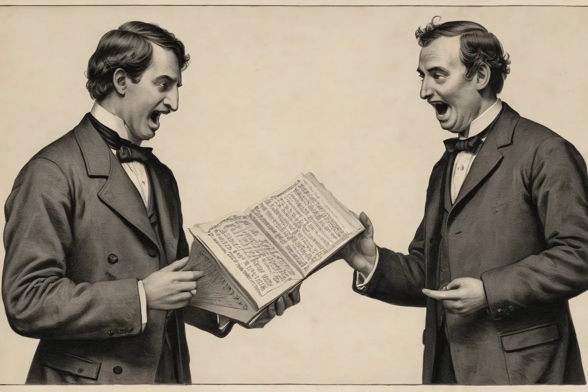 Una viñeta con dos figuras en una discusión divertida