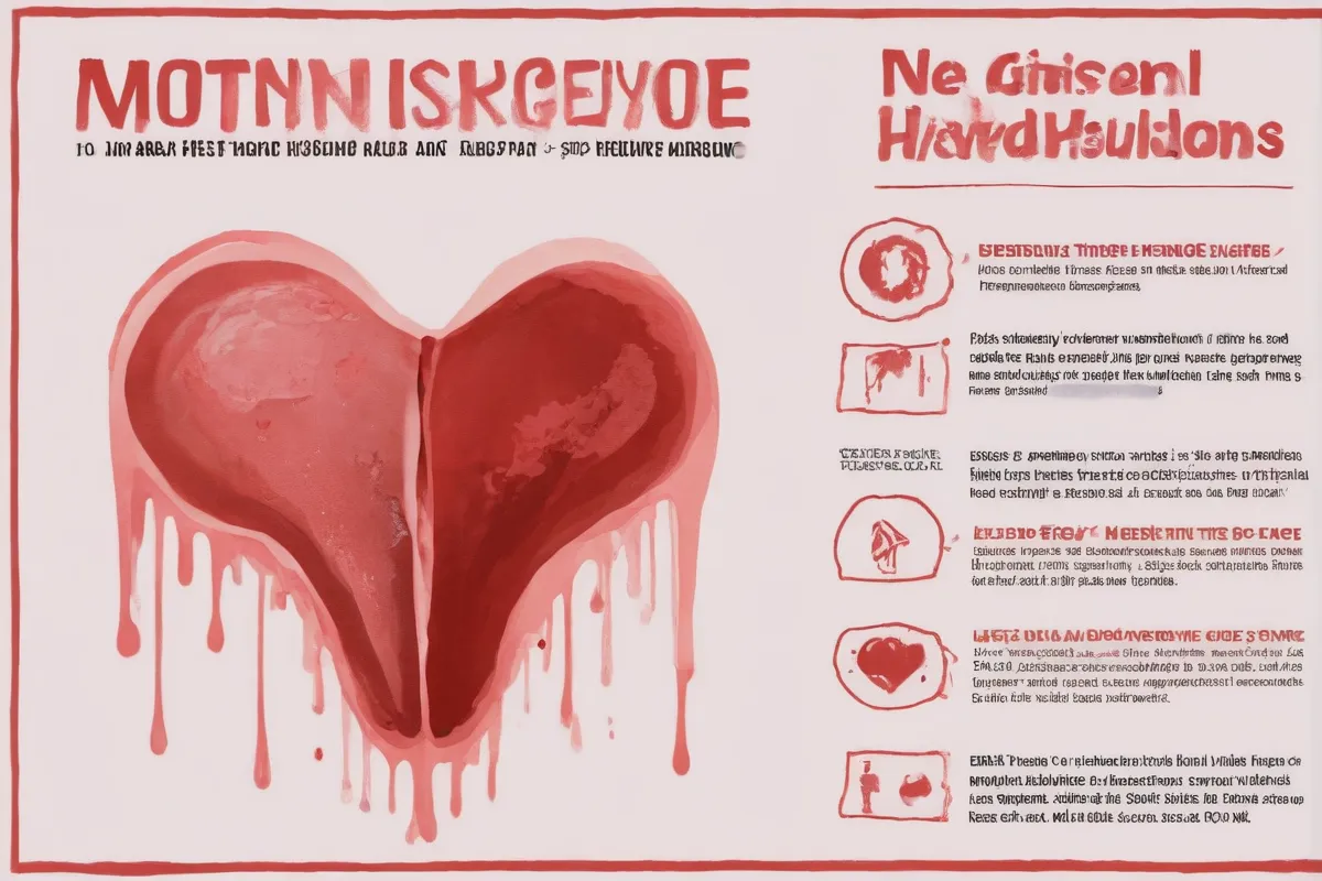 Es una ilustración sobre la higiene menstrual con manchas rojas y información relacionada