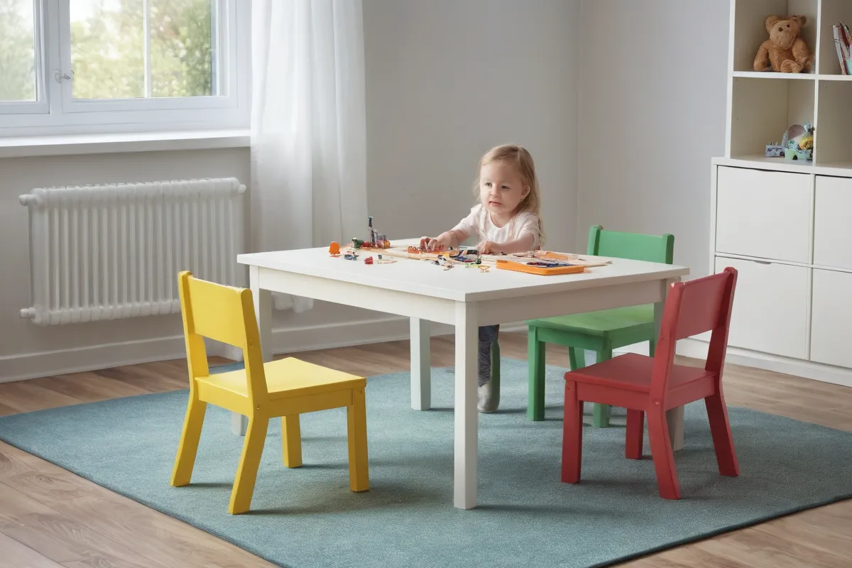 IKEA ofrece mesas para salas de niños, como Lack y Kritter