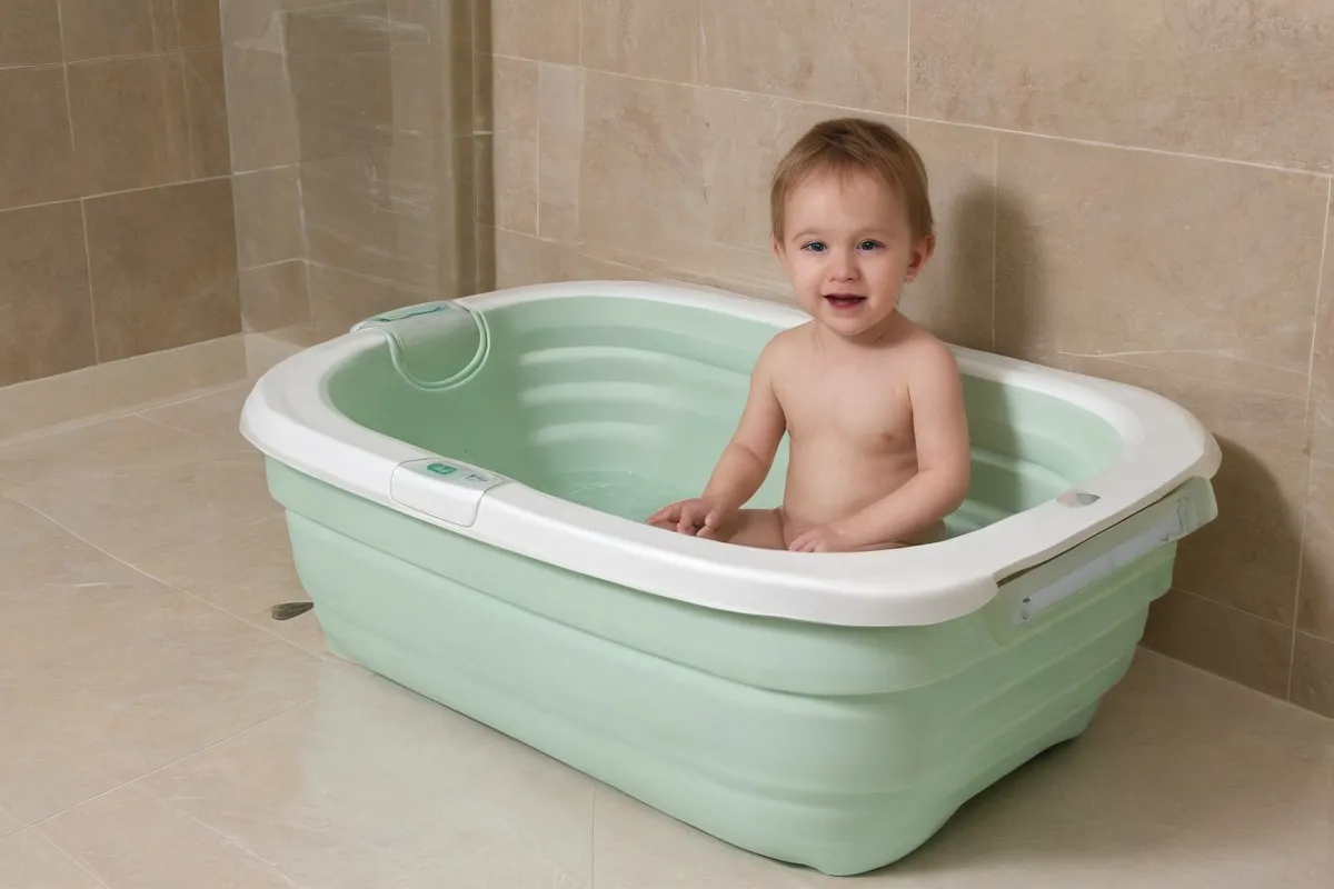 Baño plegable para bebés, diseños de ducha innovadores para niños pequeños