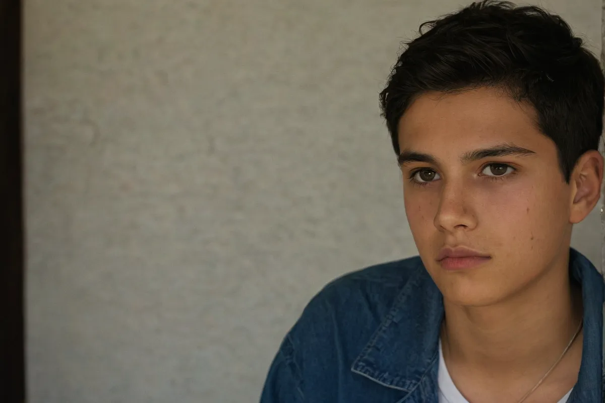 La mirada de Mateo vigila mientras la joven Lucía se retrata