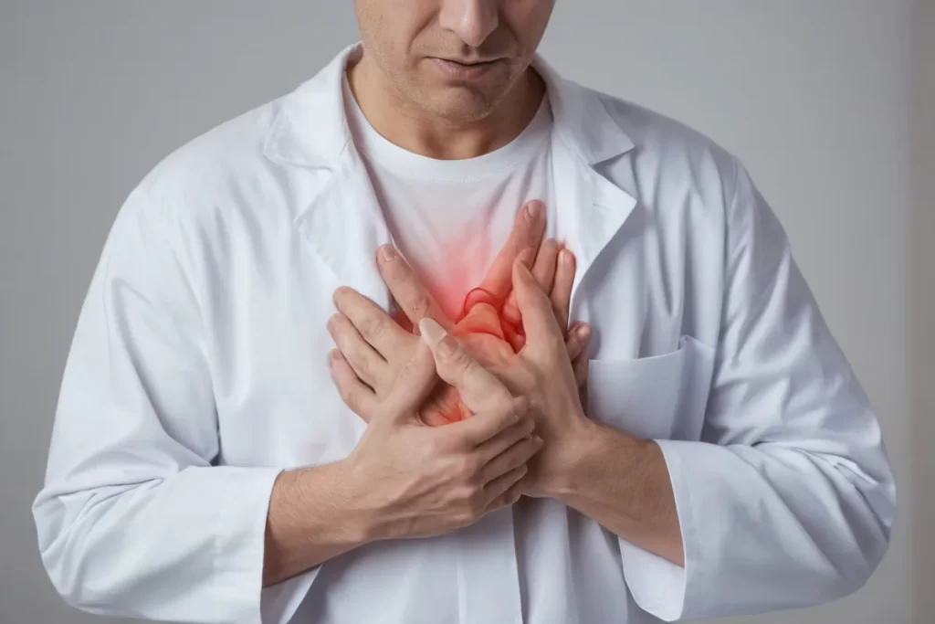 ¿Qué está causando el dolor en la zona del pecho que persiste?