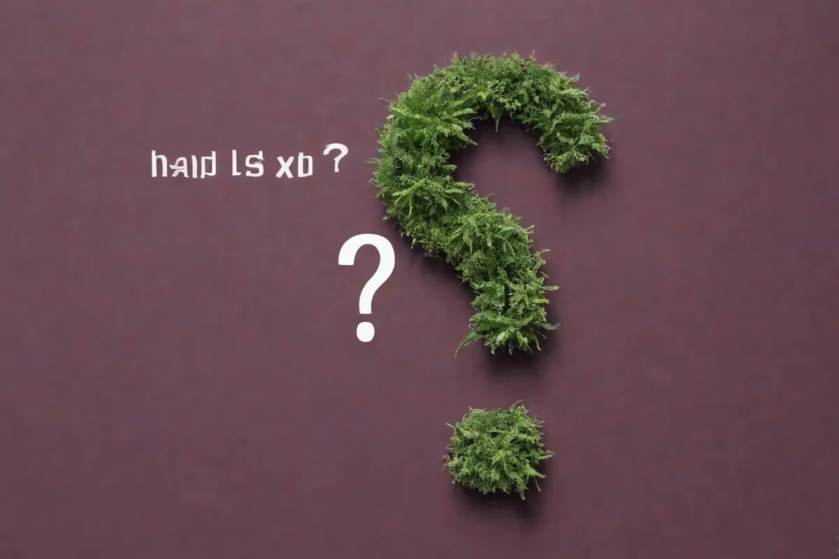 Un patrón de papel pintado muestra una interrogante con valeriana y texto de ansiedad. **Translation:** A wallpaper pattern shows a question mark with valerian and anxiety text