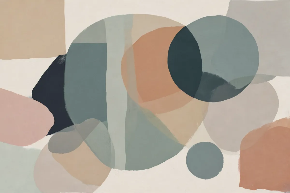 El evento tenía paleta discreta, formas abstractas y un reducido público