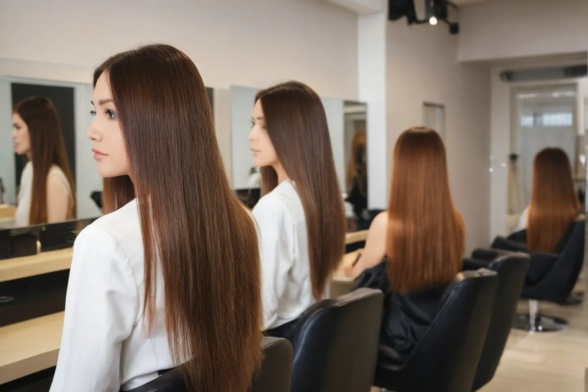 Fotografía de straightened y control del frizz en un salón de Barcelona